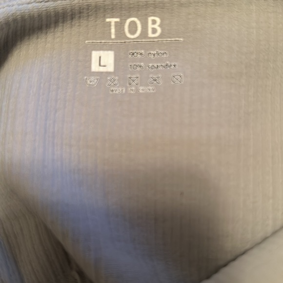 Ribbed square neck body suit gray Size L NWOT - Picture 7 of 8